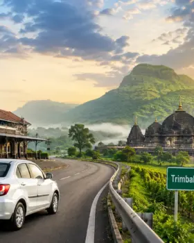 nashik railway station to trimbakeshwar distance