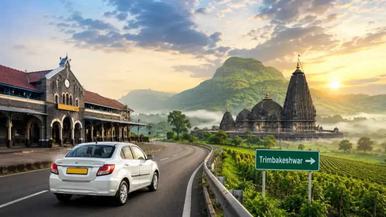 nashik railway station to trimbakeshwar distance
